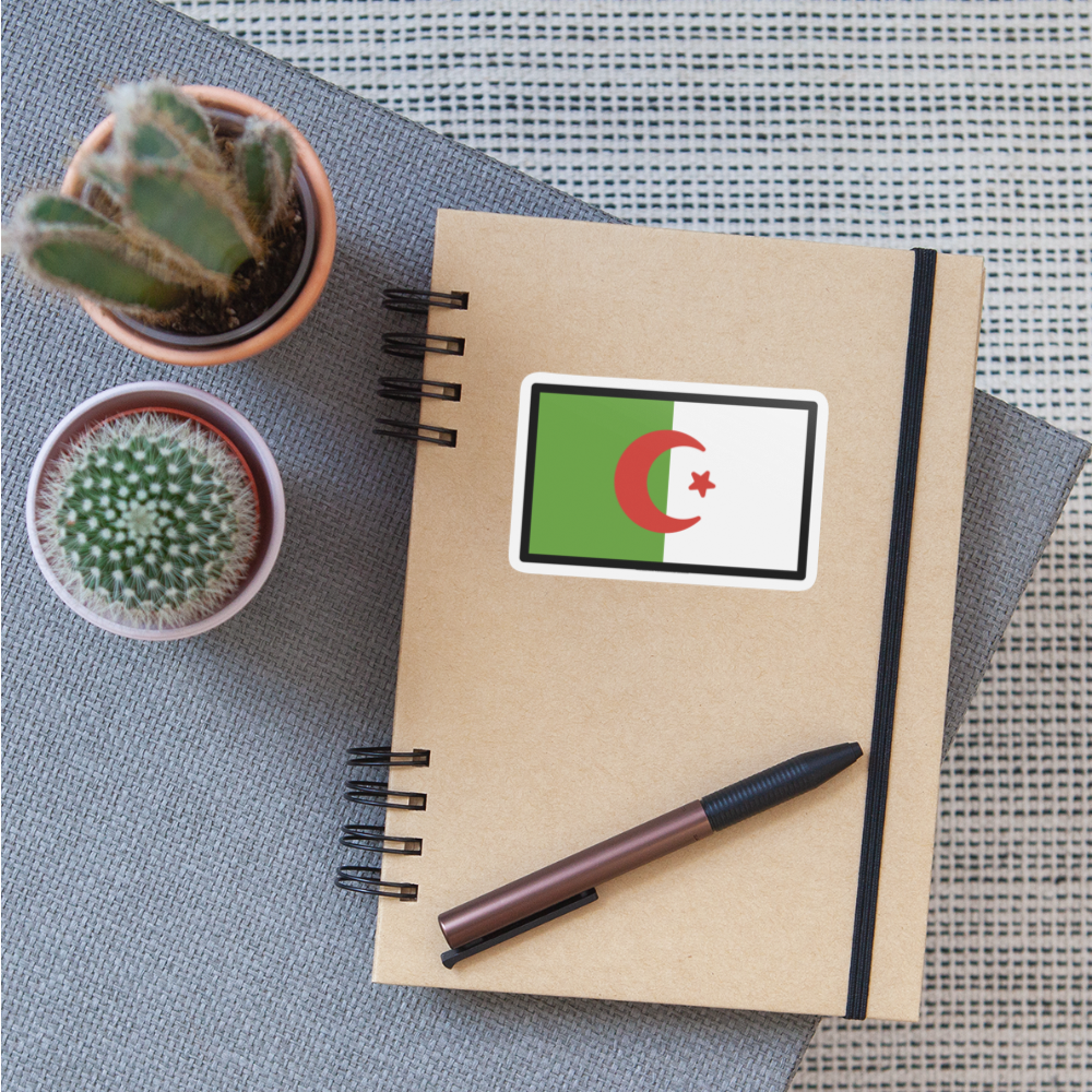 Flag: Algeria Moji Sticker - Emoji.Express - white matte