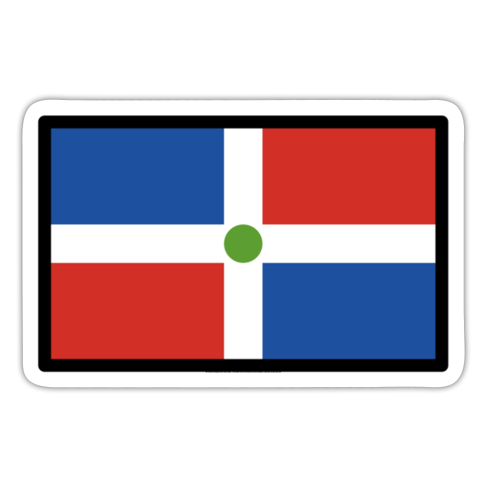 Flag: Dominican Republic Moji Sticker - Emoji.Express - white matte