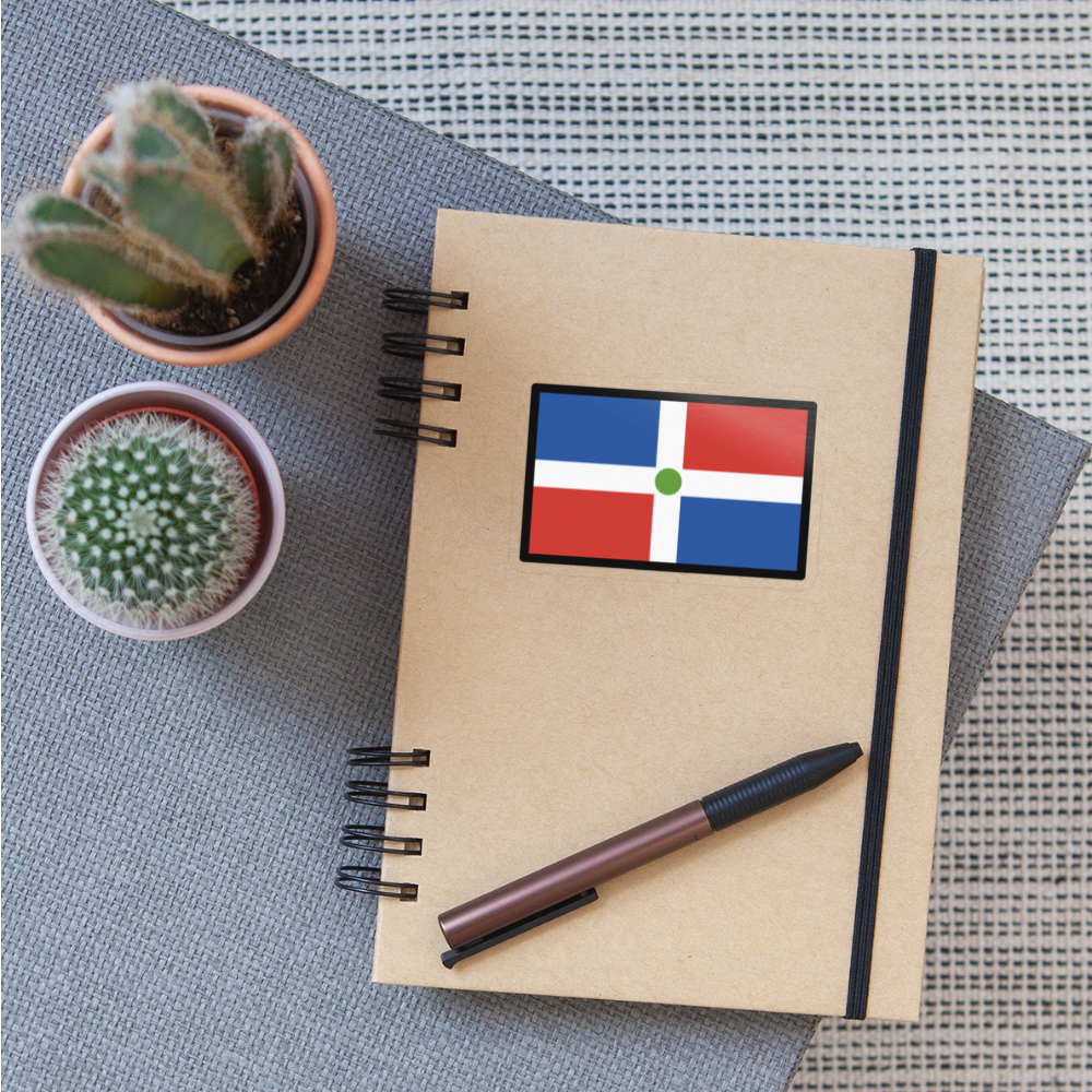 Flag: Dominican Republic Moji Sticker - Emoji.Express - transparent glossy