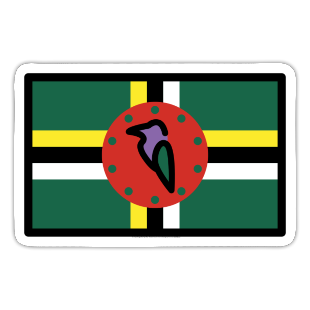 Flag: Dominica Moji Sticker - Emoji.Express - white matte