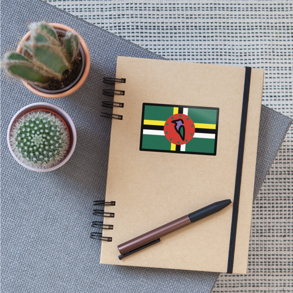 Flag: Dominica Moji Sticker - Emoji.Express - transparent glossy