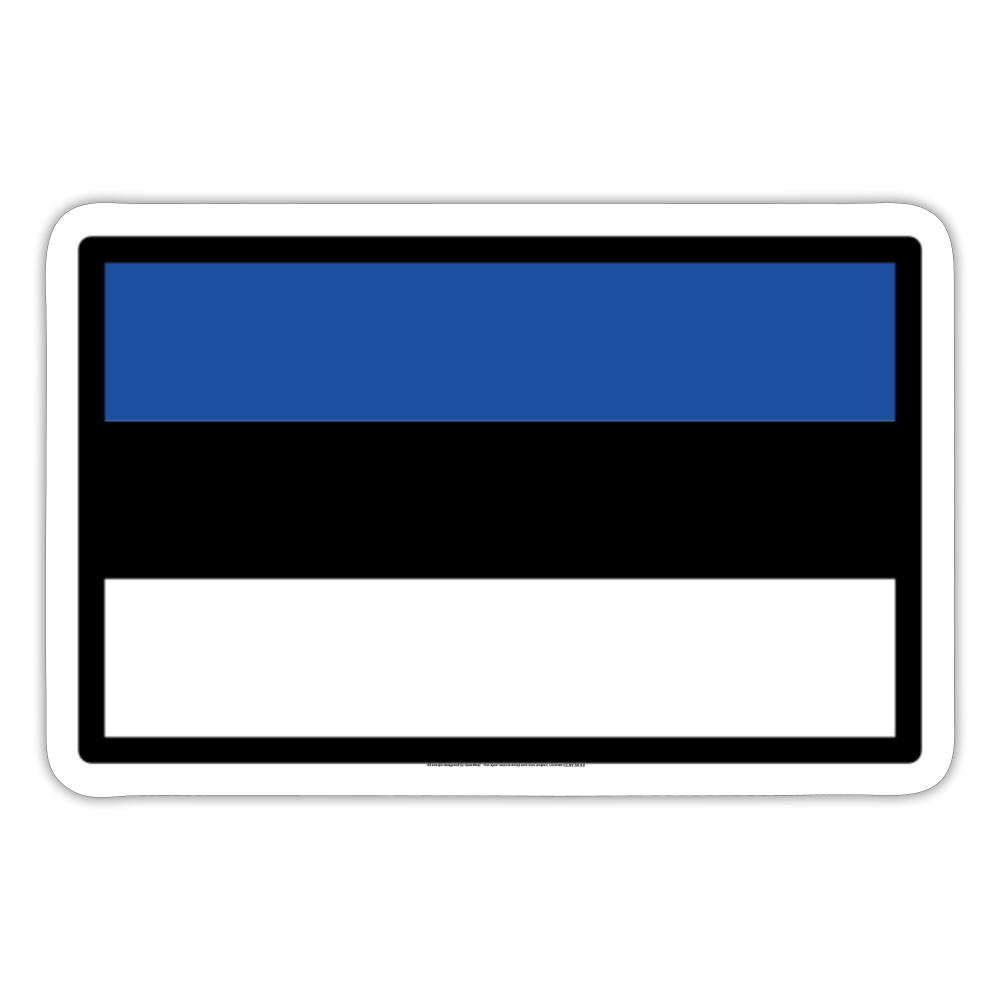 Flag: Estonia Moji Sticker - Emoji.Express - white matte