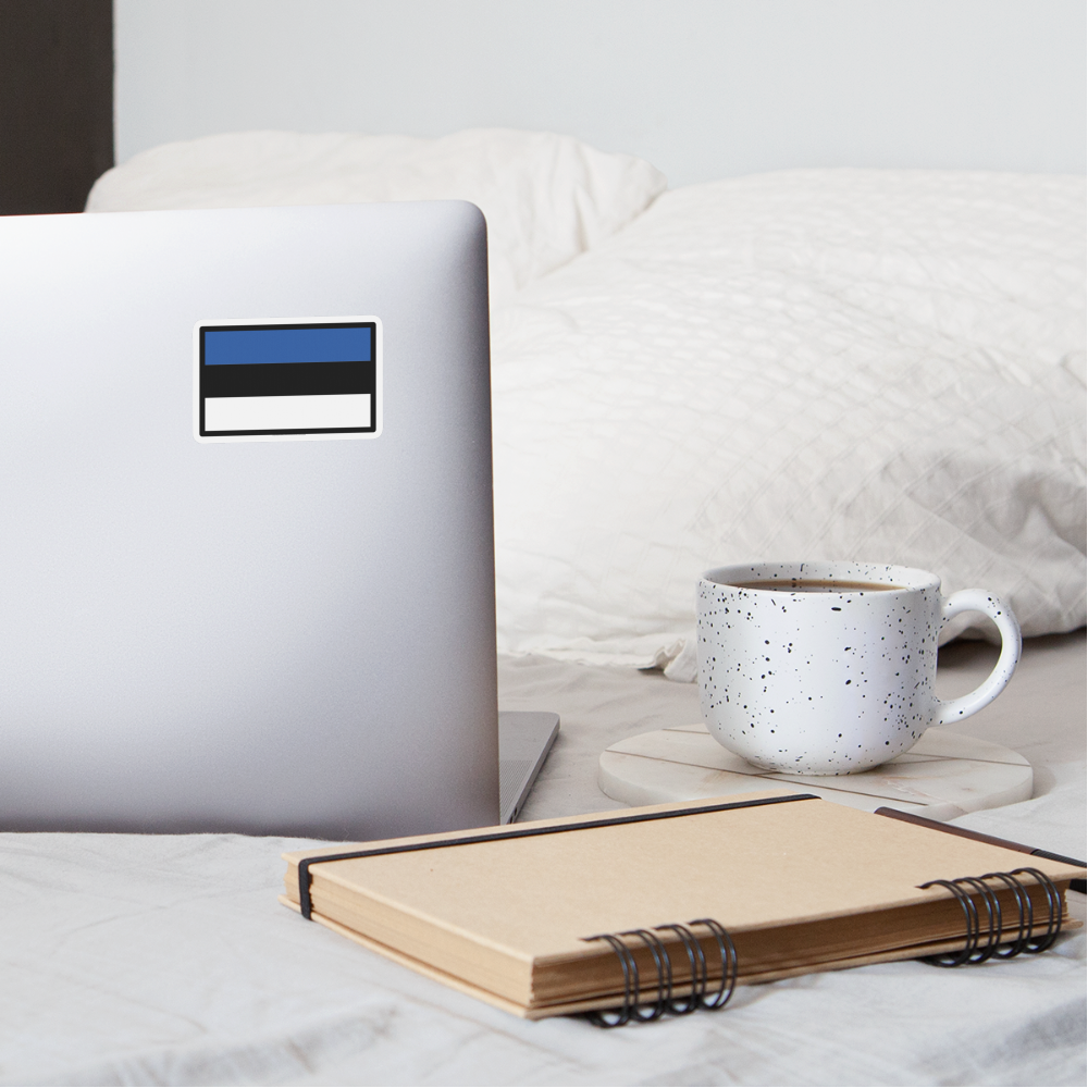 Flag: Estonia Moji Sticker - Emoji.Express - white matte