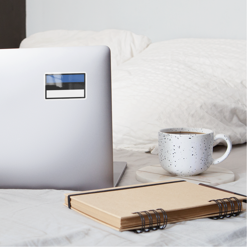 Flag: Estonia Moji Sticker - Emoji.Express - white glossy