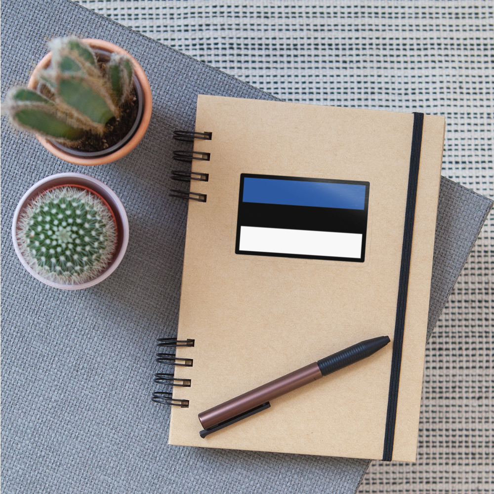 Flag: Estonia Moji Sticker - Emoji.Express - transparent glossy