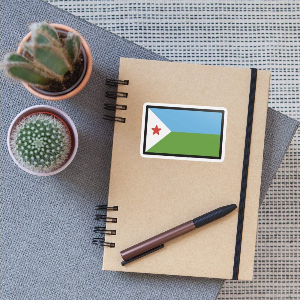 Flag: Djibouti Moji Sticker - Emoji.Express - white matte