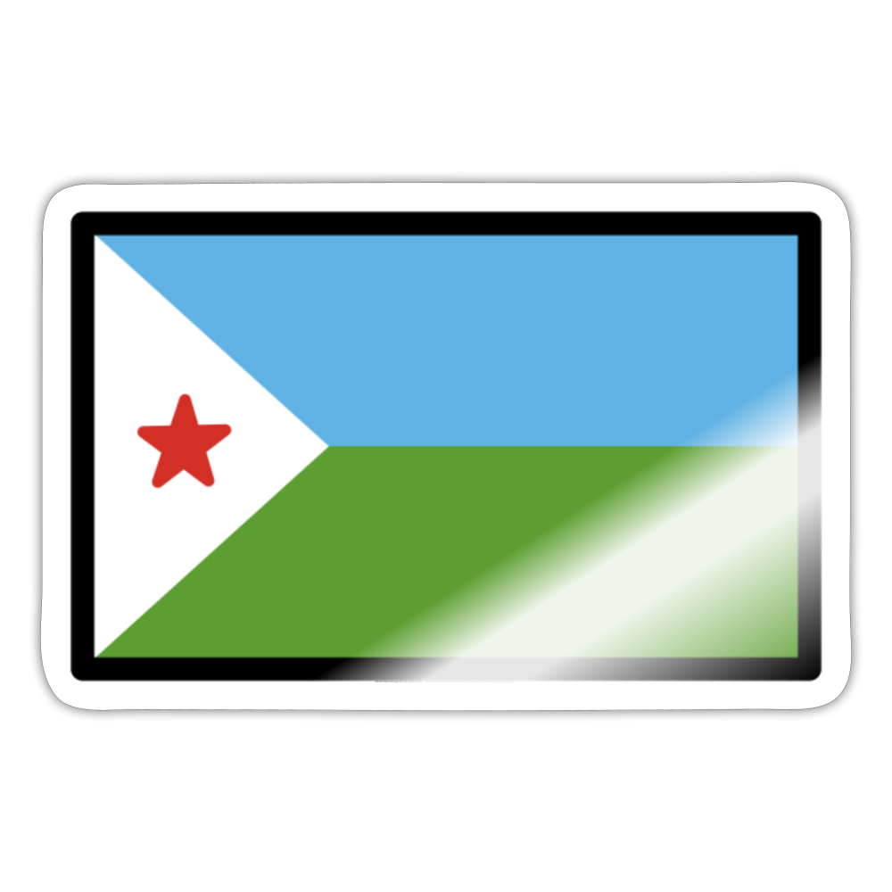 Flag: Djibouti Moji Sticker - Emoji.Express - white glossy