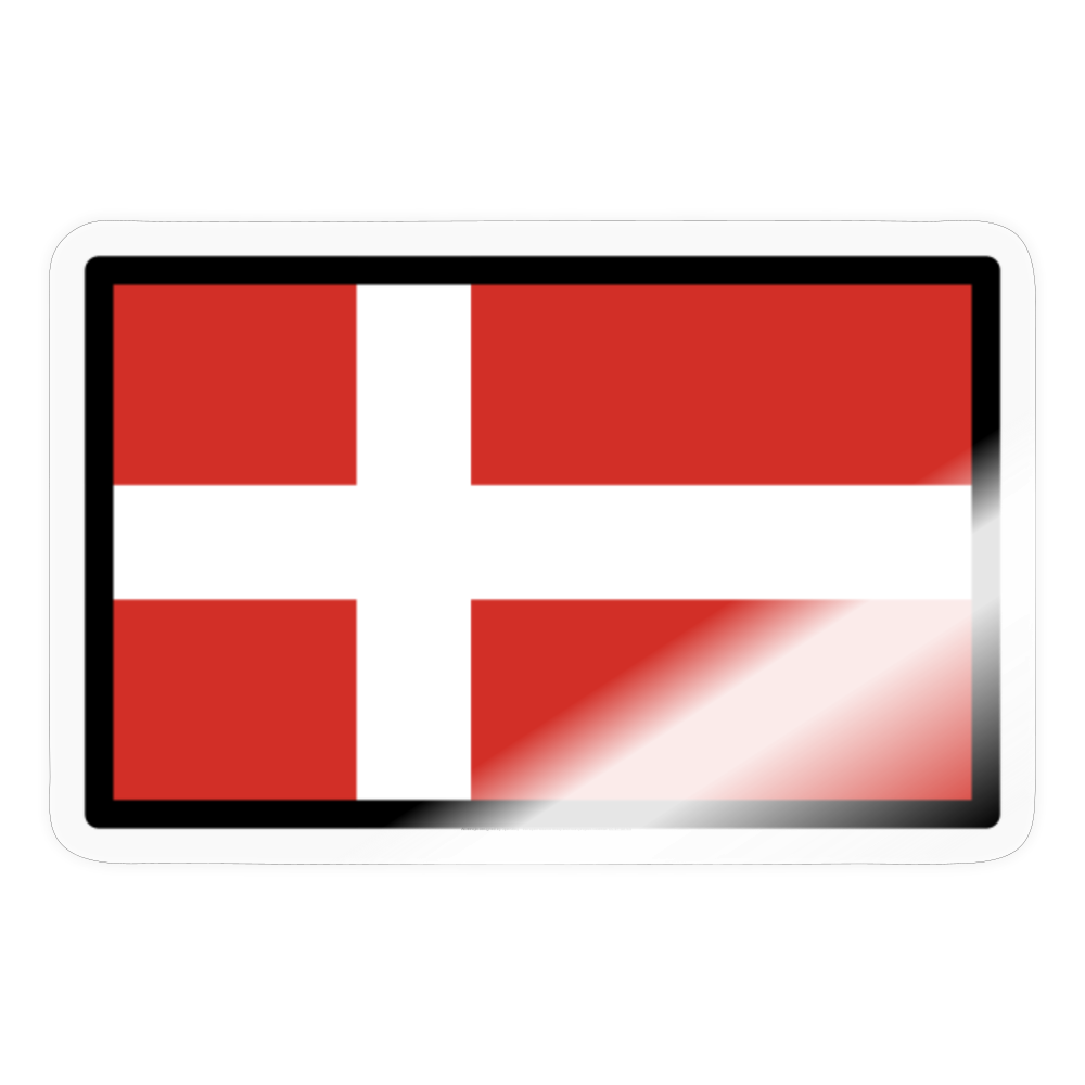 Flag: Denmark Moji Sticker - Emoji.Express - transparent glossy
