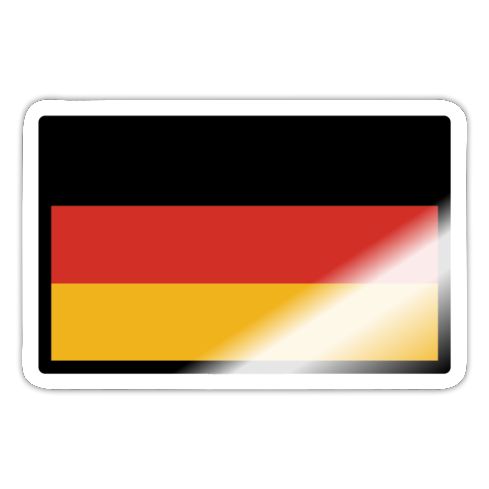 Flag: Germany Moji Sticker - Emoji.Express - white glossy