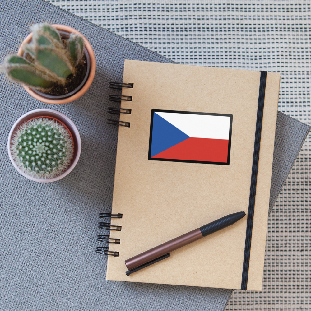 Flag: Czechia Moji Sticker - Emoji.Express - transparent glossy