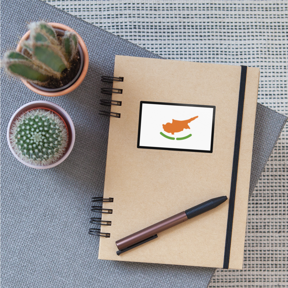 Flag: Cyprus Moji Sticker - Emoji.Express - transparent glossy