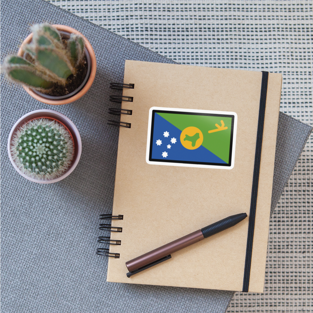 Flag: Christmas Island Moji Sticker - Emoji.Express - white glossy