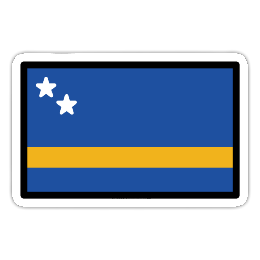 Flag: Curaçao Moji Sticker - Emoji.Express - white matte