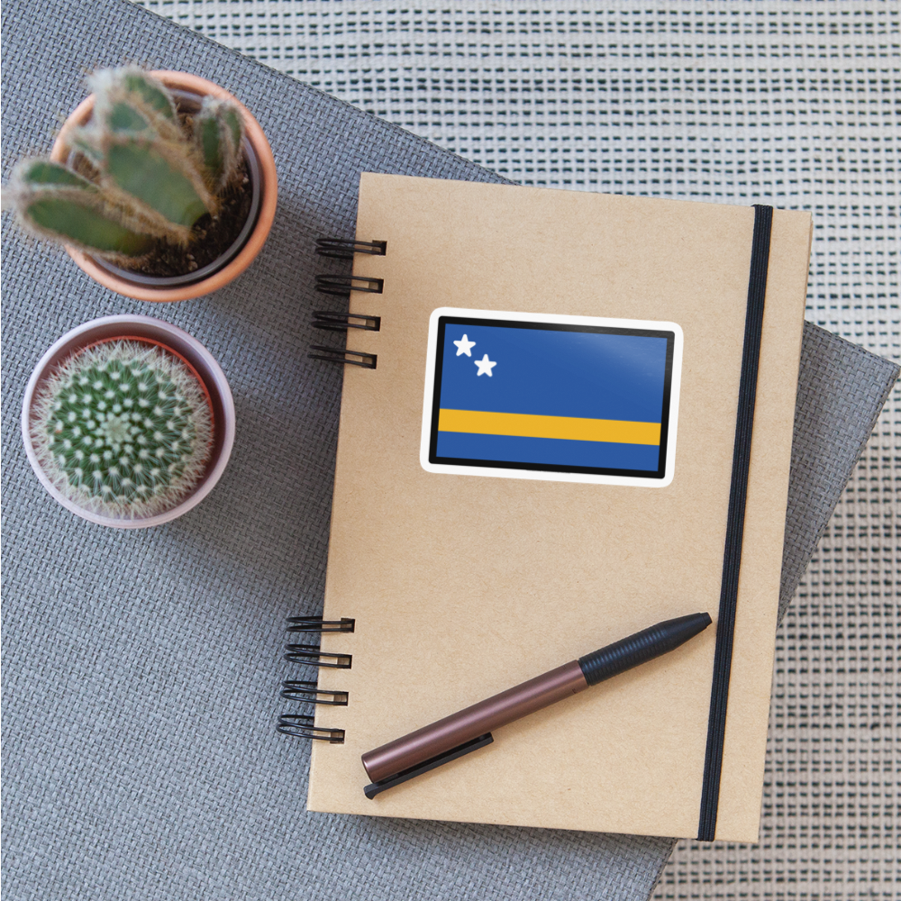 Flag: Curaçao Moji Sticker - Emoji.Express - white glossy