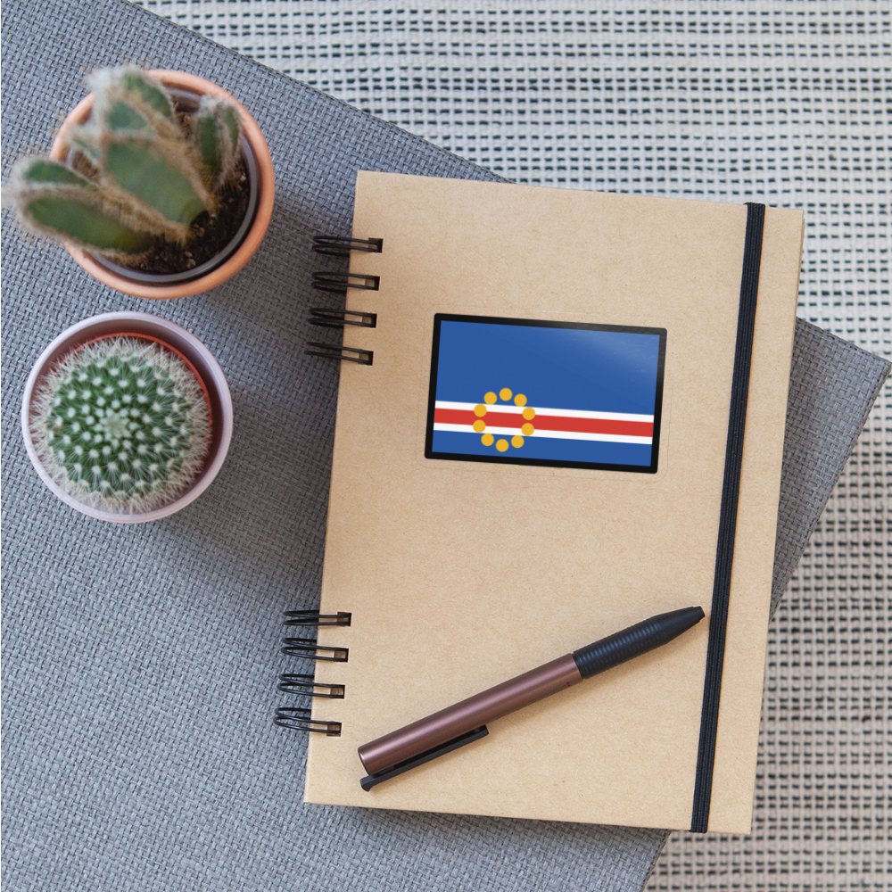 Flag: Cape Verde Moji Sticker - Emoji.Express - transparent glossy