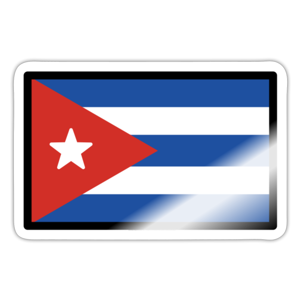 Flag: Cuba Moji Sticker - Emoji.Express - white glossy