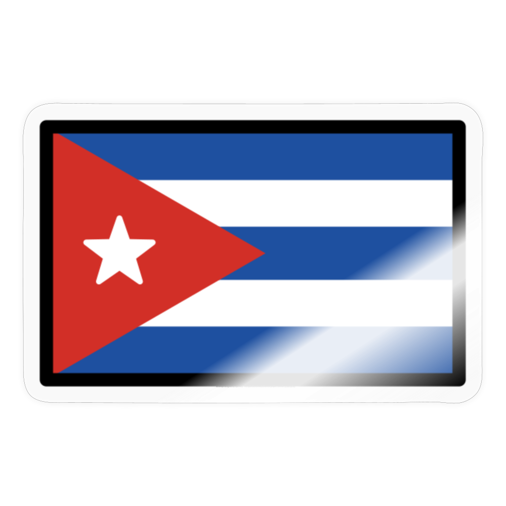 Flag: Cuba Moji Sticker - Emoji.Express - transparent glossy