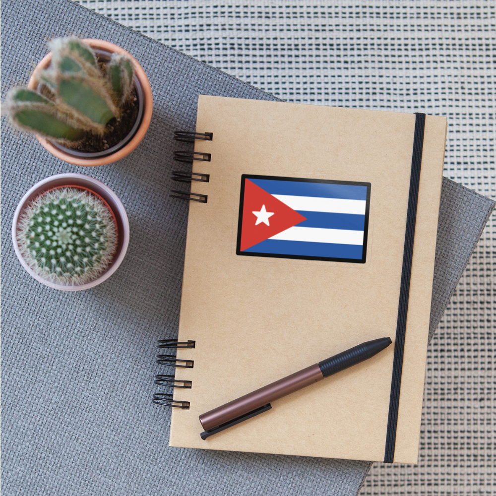 Flag: Cuba Moji Sticker - Emoji.Express - transparent glossy