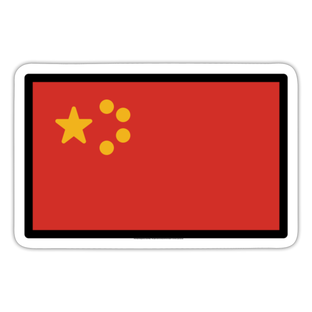 Flag: China Moji Sticker - Emoji.Express - white matte