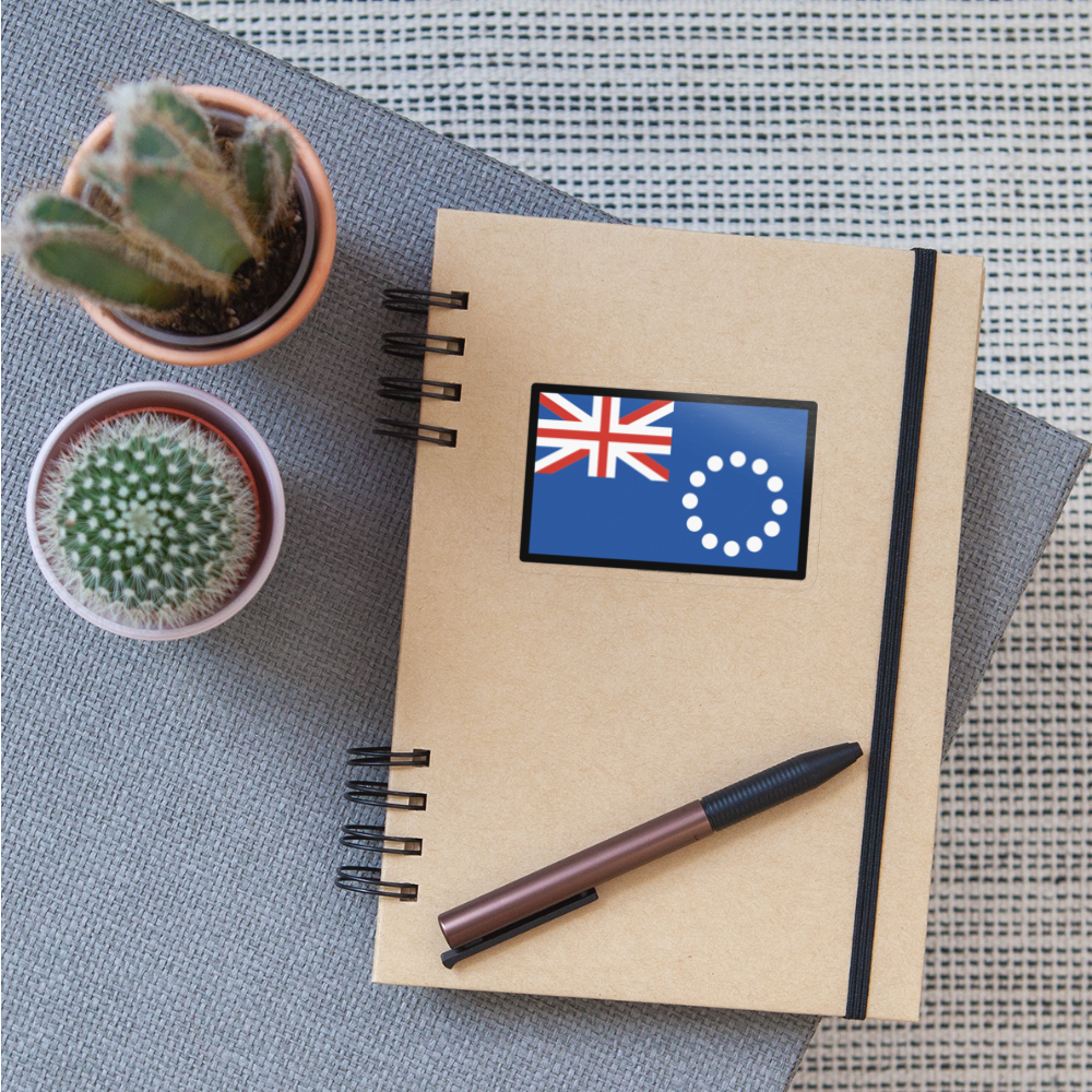 Flag: Cook Islands Moji Sticker - Emoji.Express - transparent glossy