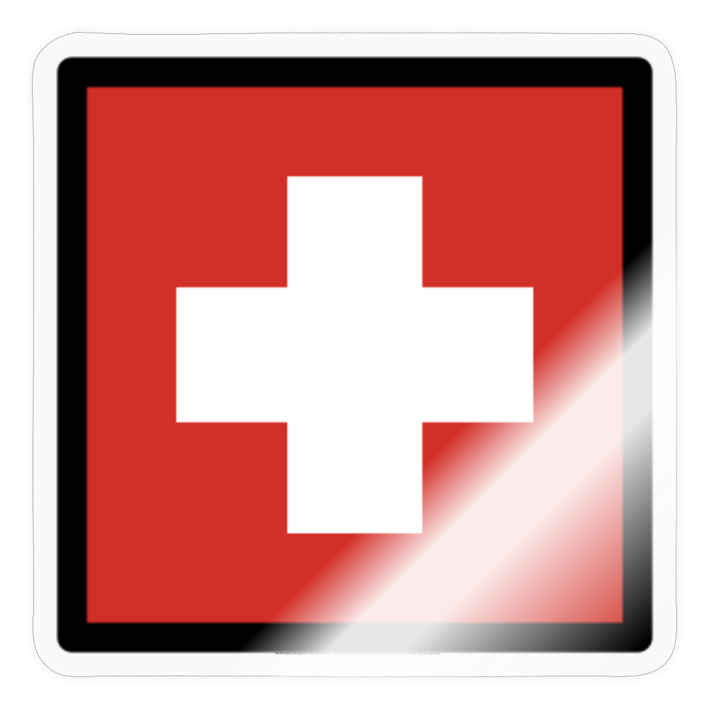 Flag: Switzerland Moji Sticker - Emoji.Express - transparent glossy