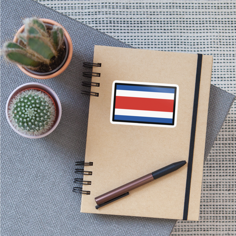 Flag: Costa Rica Moji Sticker - Emoji.Express - white glossy