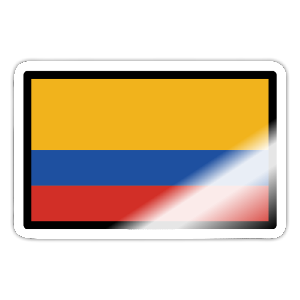 Flag: Colombia Moji Sticker - Emoji.Express - white glossy