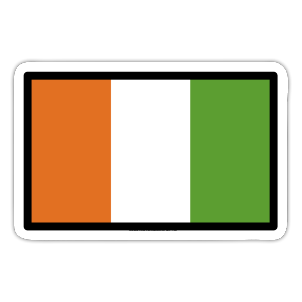 Flag: Côte d’Ivoire Moji Sticker - Emoji.Express - white matte