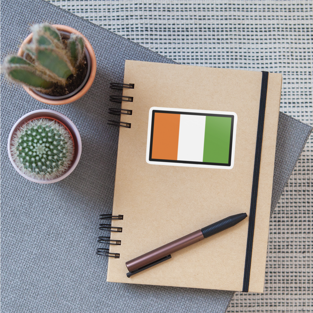 Flag: Côte d’Ivoire Moji Sticker - Emoji.Express - white matte