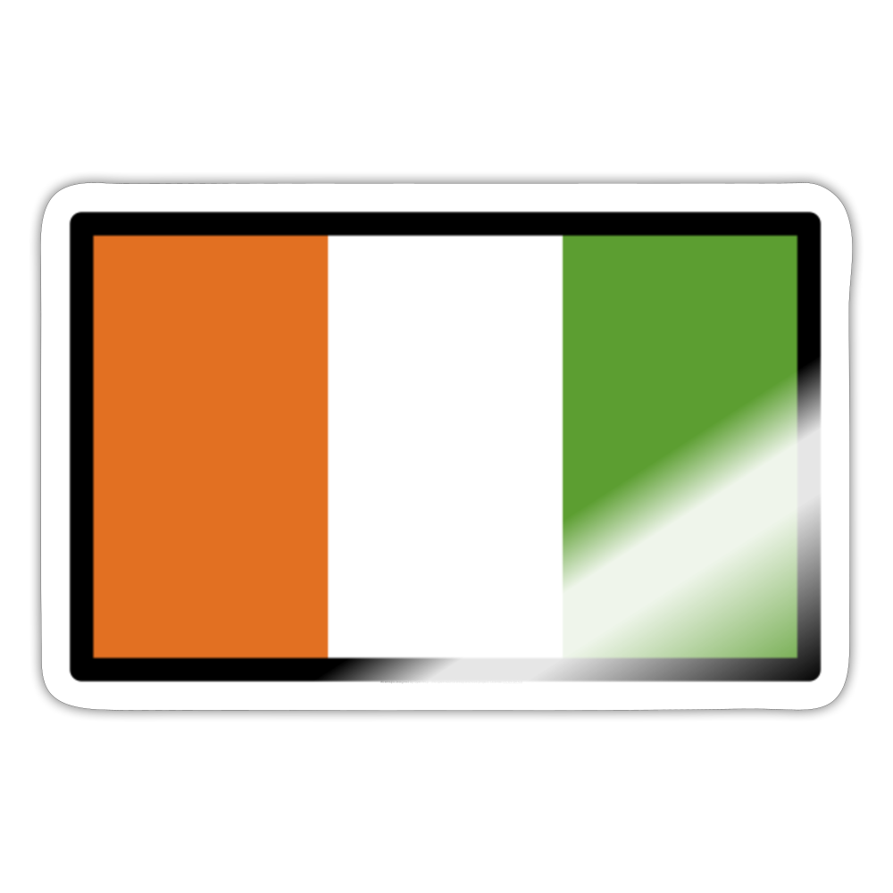 Flag: Côte d’Ivoire Moji Sticker - Emoji.Express - white glossy