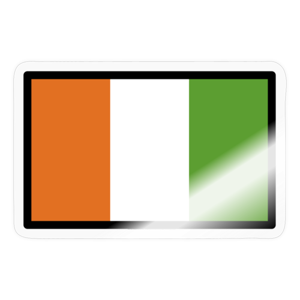 Flag: Côte d’Ivoire Moji Sticker - Emoji.Express - transparent glossy