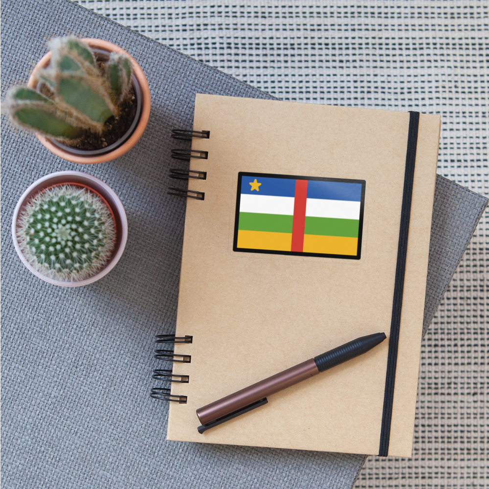 Flag: Central African Republic Moji Sticker - Emoji.Express - transparent glossy