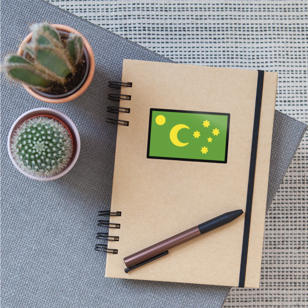 Flag: Cocos (Keeling) Islands Moji Sticker - Emoji.Express - transparent glossy