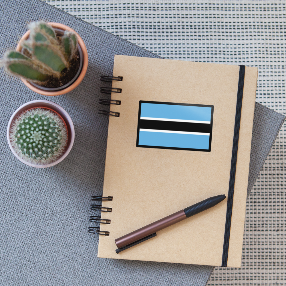 Flag: Botswana Moji Sticker - Emoji.Express - transparent glossy
