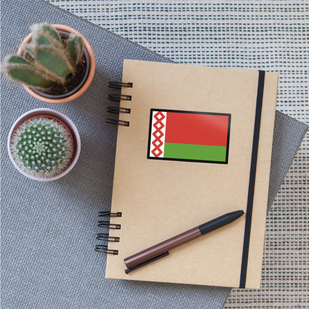 Flag: Belarus Moji Sticker - Emoji.Express - transparent glossy