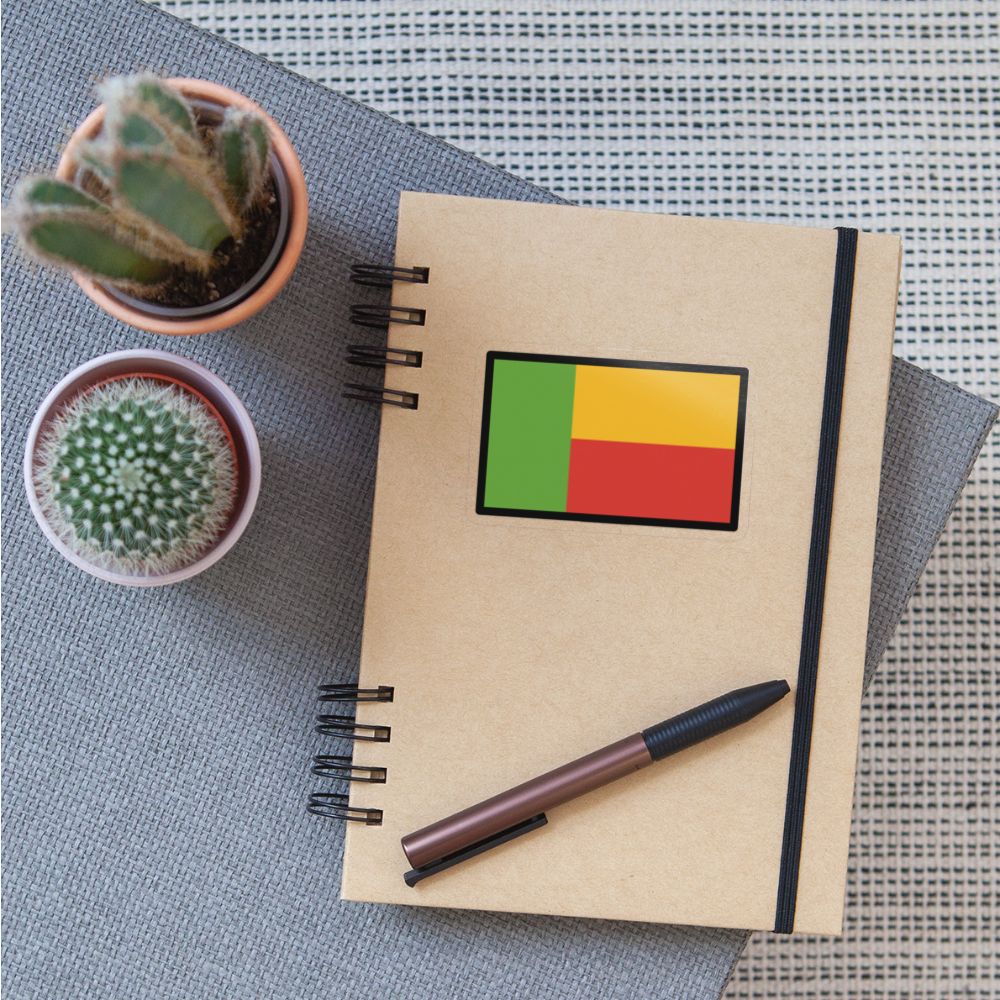 Flag: Benin Moji Sticker - Emoji.Express - transparent glossy