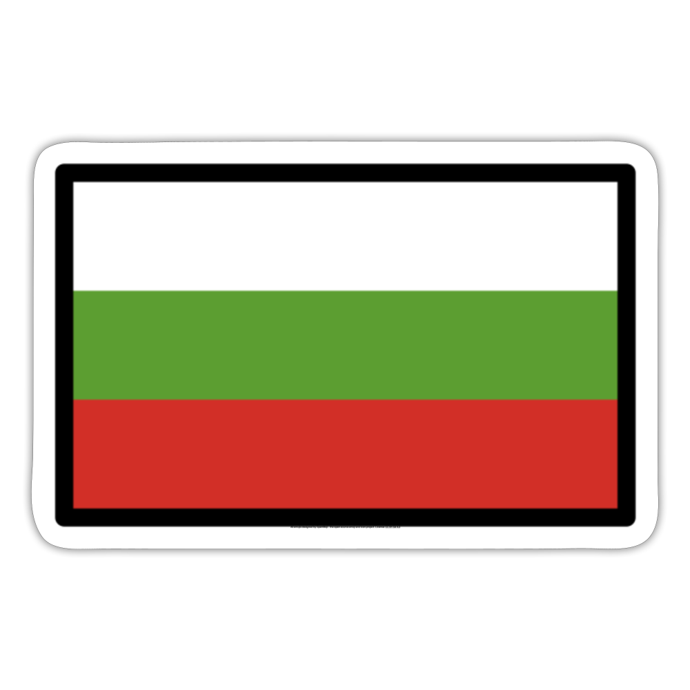 Flag: Bulgaria Moji Sticker - Emoji.Express - white matte