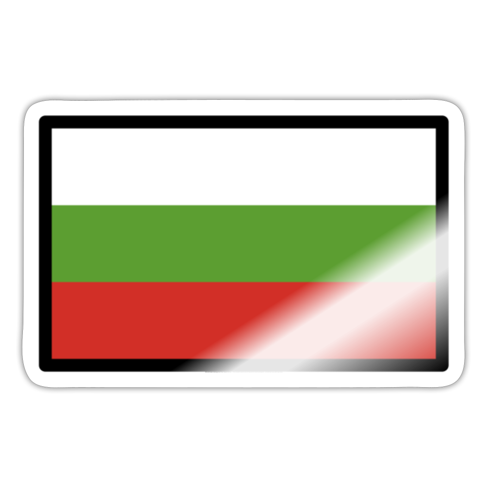Flag: Bulgaria Moji Sticker - Emoji.Express - white glossy