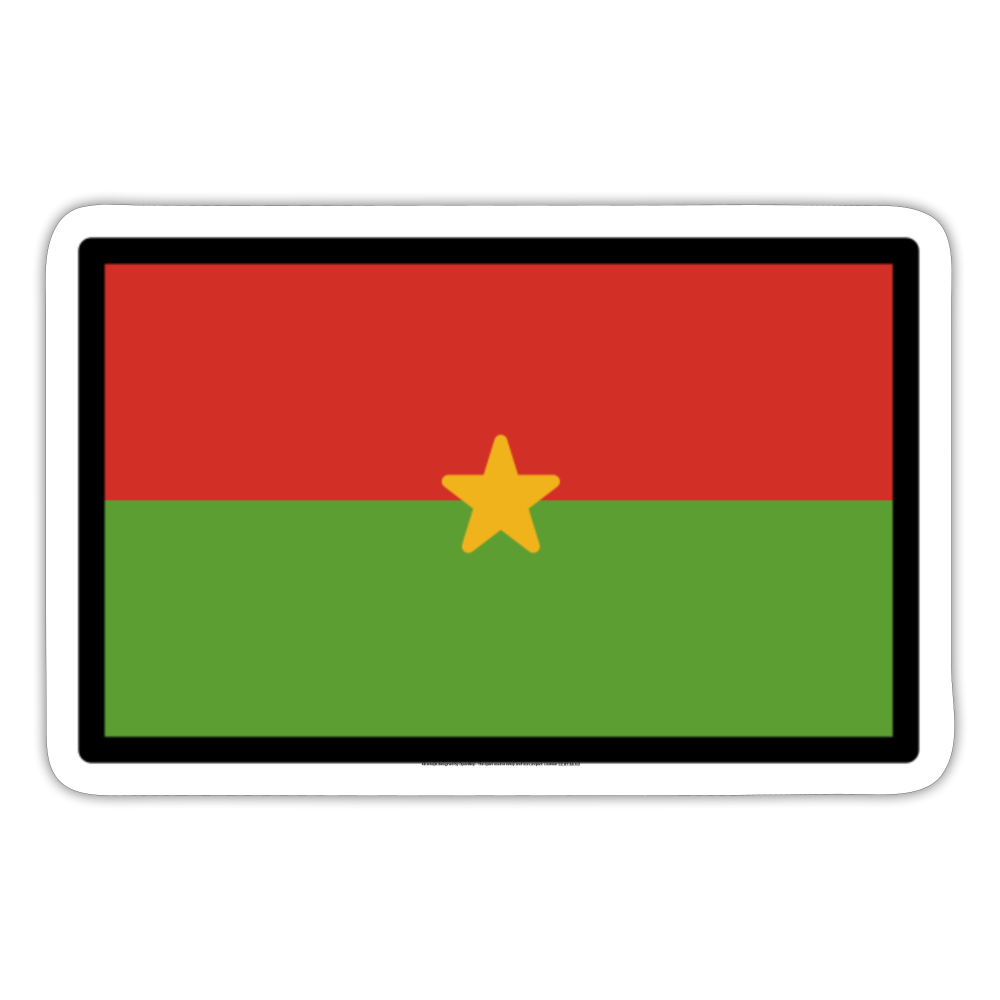 Flag: Burkina Faso Moji Sticker - Emoji.Express - white matte