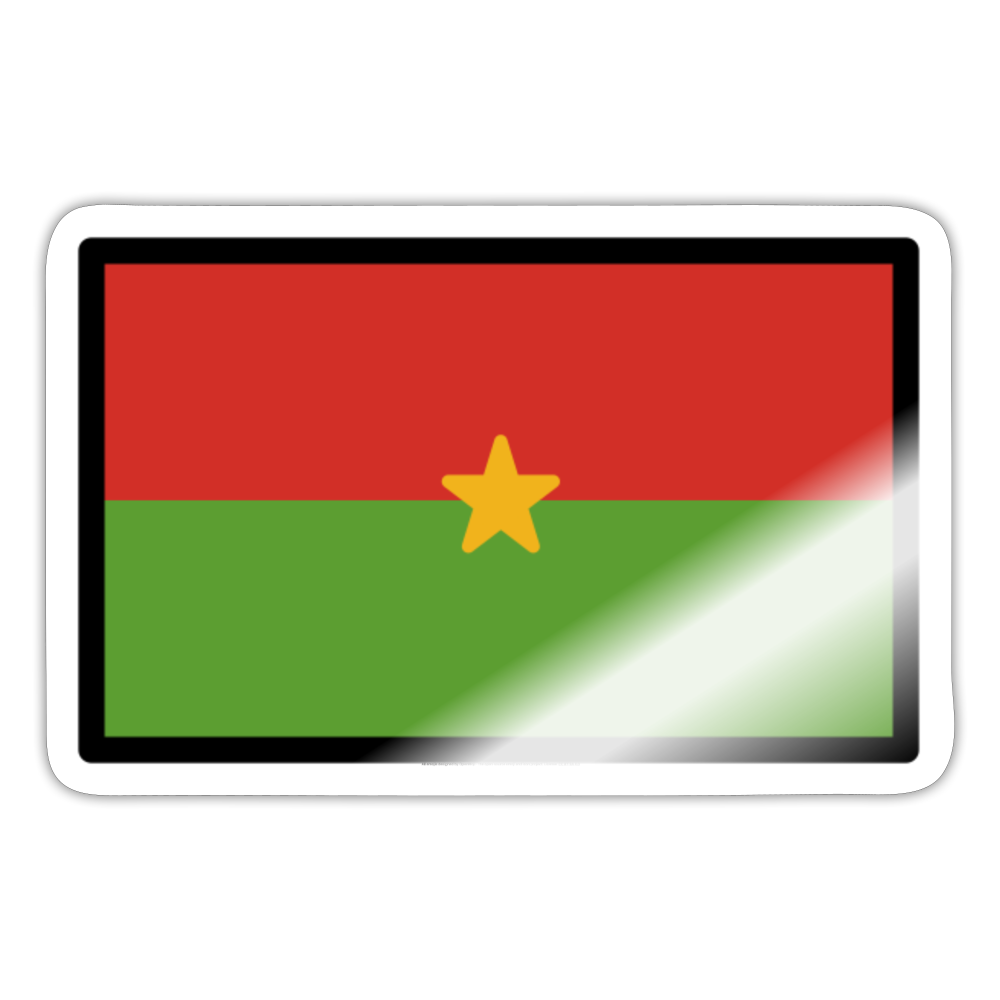 Flag: Burkina Faso Moji Sticker - Emoji.Express - white glossy
