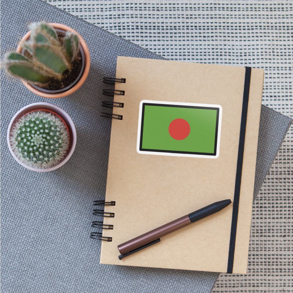 Flag: Bangladesh Moji Sticker - Emoji.Express - white matte
