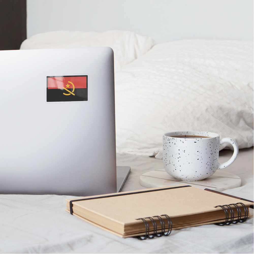 Flag: Angola Moji Sticker - Emoji.Express - transparent glossy