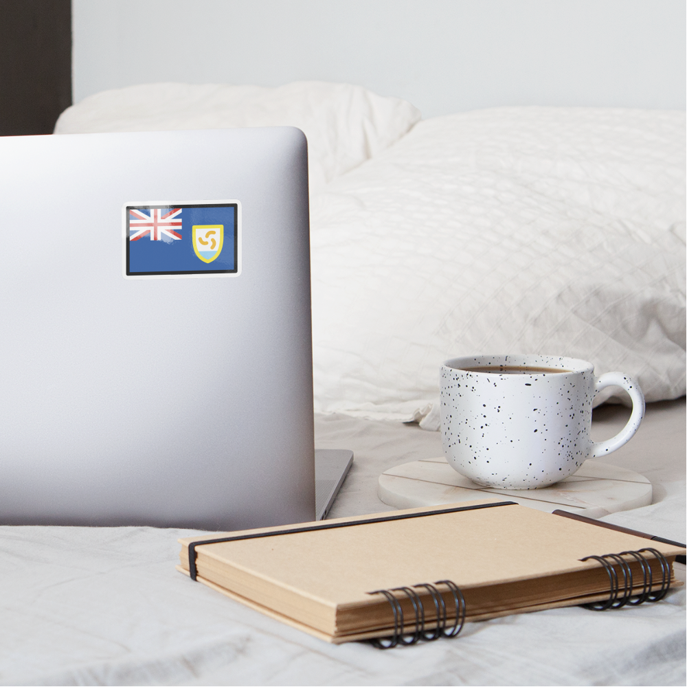 Flag: Anguilla Moji Sticker - Emoji.Express - white glossy