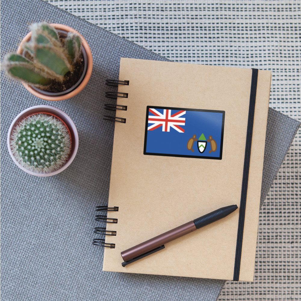 Flag: Ascension Island Moji Sticker - Emoji.Express - transparent glossy