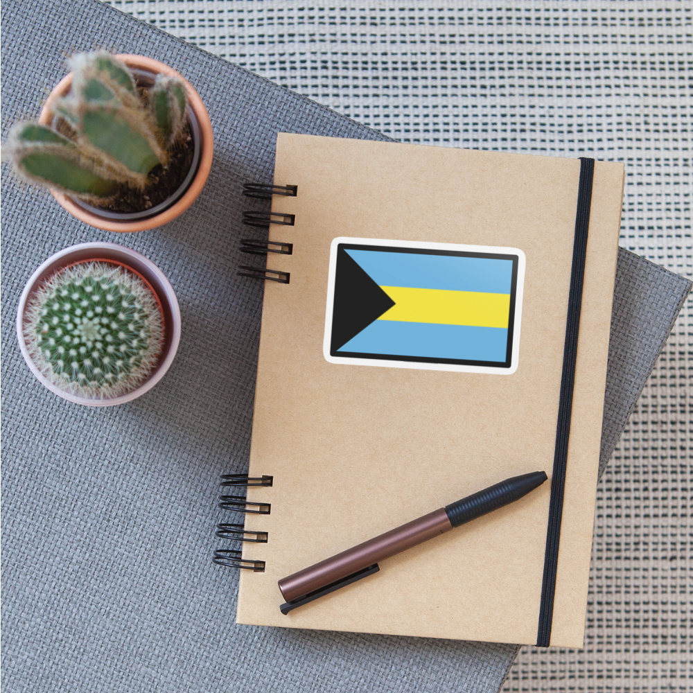 Flag: Bahamas Moji Sticker - Emoji.Express - white matte