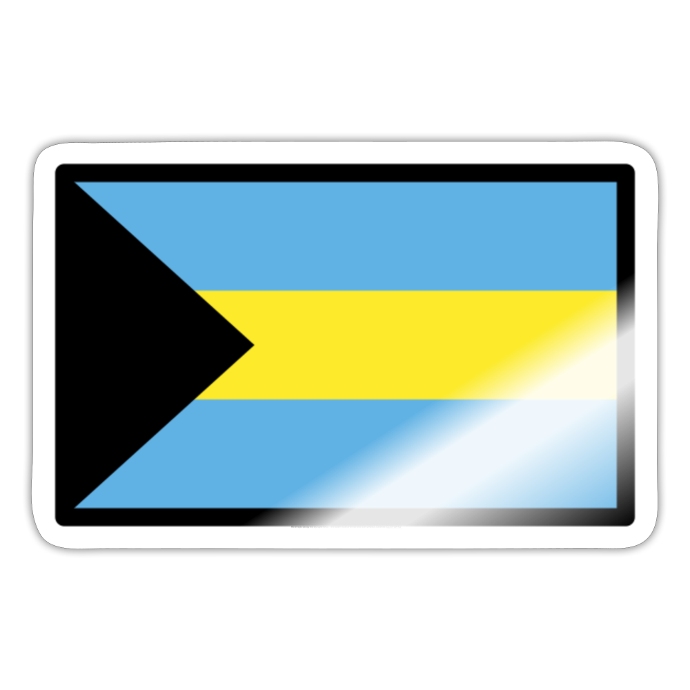 Flag: Bahamas Moji Sticker - Emoji.Express - white glossy