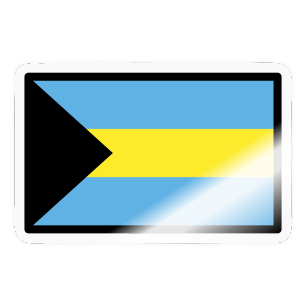 Flag: Bahamas Moji Sticker - Emoji.Express - transparent glossy
