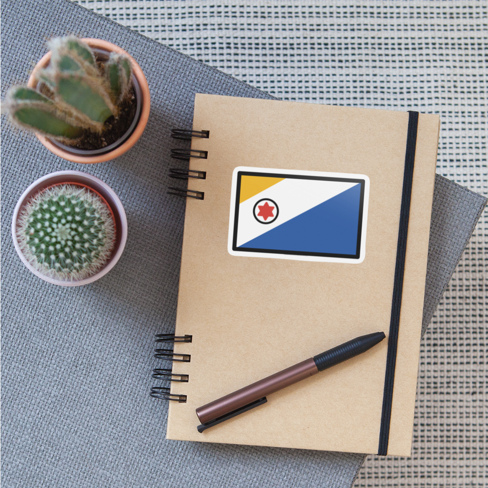 Flag: Caribbean Netherlands Moji Sticker - Emoji.Express - white matte