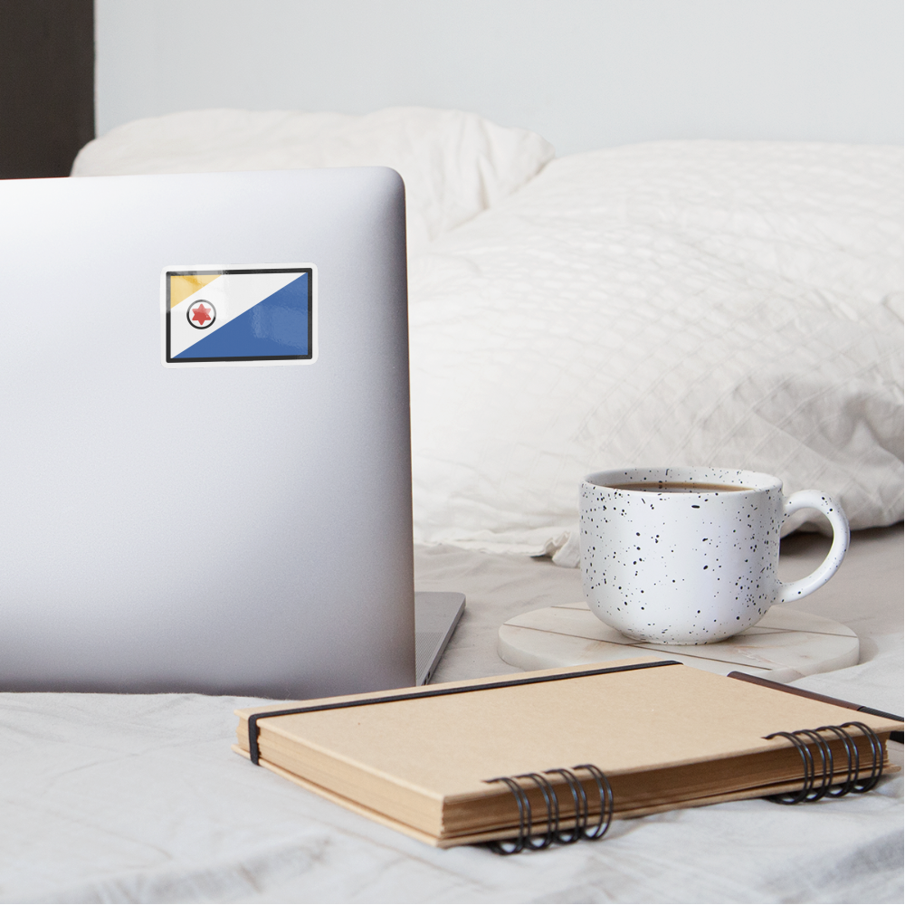 Flag: Caribbean Netherlands Moji Sticker - Emoji.Express - white glossy