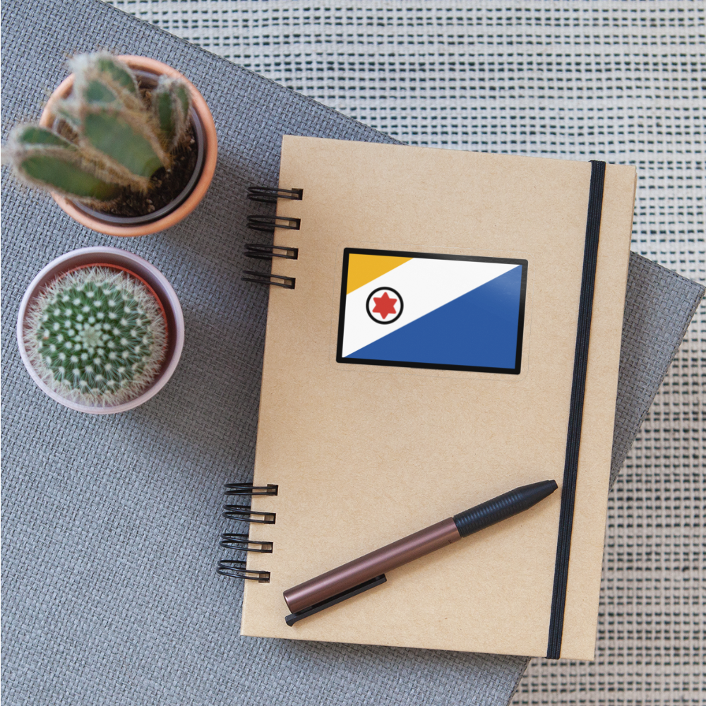 Flag: Caribbean Netherlands Moji Sticker - Emoji.Express - transparent glossy